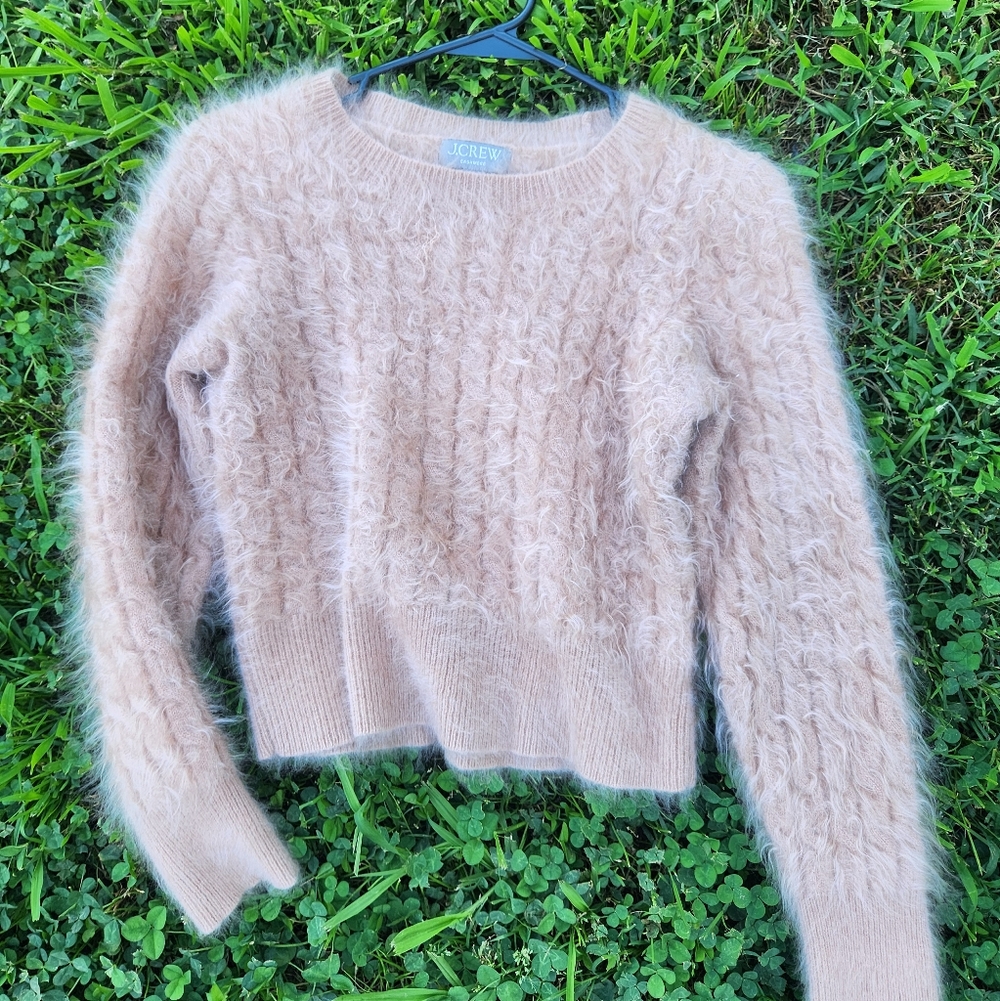 J. Crew Women’s Blush Pink Brushed Cashmere Sweater